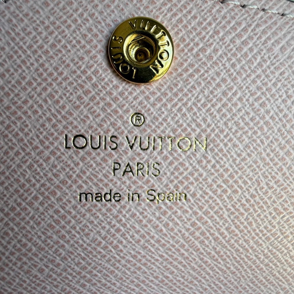 🩷NIB🩷 Louis Vuitton Damier Ebene Rosalie Wallet with Pink Leather - Full Set! - Picture 7 of 8